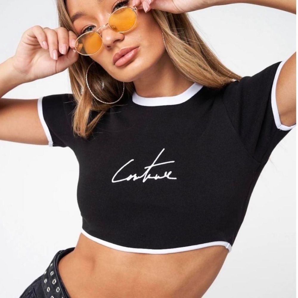 Black and White Women's Crop Top